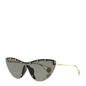 GUCCI  Metal Rimless Star Studded 90mm Cat Eye GG0666S Sunglasses Black Gold Gucci Metal Rimless Star Studded Monogram 90mm Cat Eye  main image 3